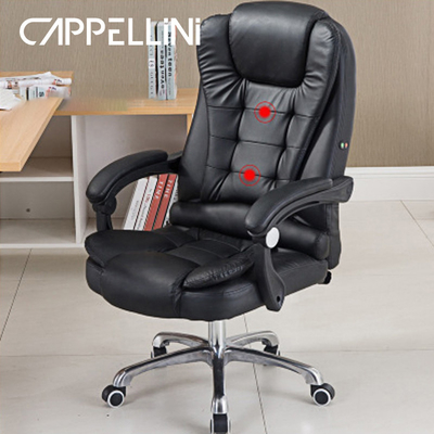 Lederne moderne ergonomische Stuhl-Massage rotierender Recliner-Schwenker-Büro-Stuhl