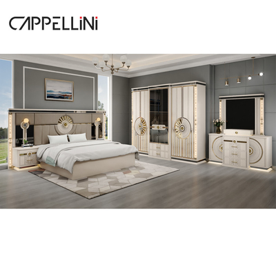 Moderne Luxus Holz King Size Lederbett Set Doppel Master Room Home Queen Full Mdf Holz Schlafzimmermöbel Set