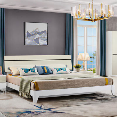 Holzgroß Schlafzimmermöbel mit Aufbewahrung Minimalistisch Gemütlich Hochwertige Master Suite Luxus Modern