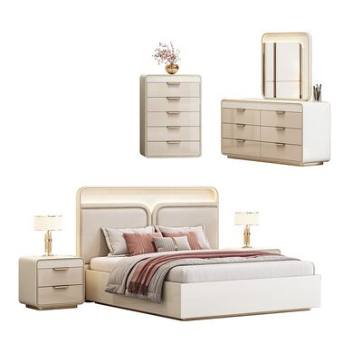 Juego De Muebles Para Dormitorio Zeitgenössische Schlafzimmer-Sets, Kingsize-Bett, Hotelzimmer, komplettes, luxuriöses, modernes Schlafzimmermöbel-Set