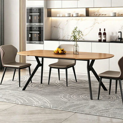 Nordic Modern Ausdehnbares Esstisch Klappbares Holztopf Esstischmöbel Minimalistisch Massivholz Klapptisch Set