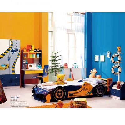 Mdf-Zwillings-Größen-Kinderschlafzimmer-Satz-Auto-Bett mit Speicher-ODM-Soem