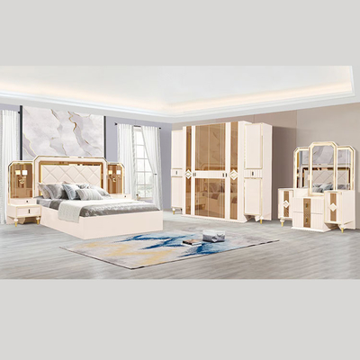 Mdf-Brett-Glaslandhaus-Schlafzimmer-Satz-Möbel mit großer Rückenlehne