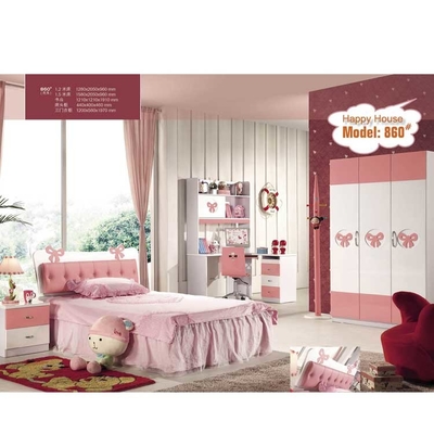 Landhaus-festes Holz-rosa Kinderschlafzimmer-Möbel Soem-ODM