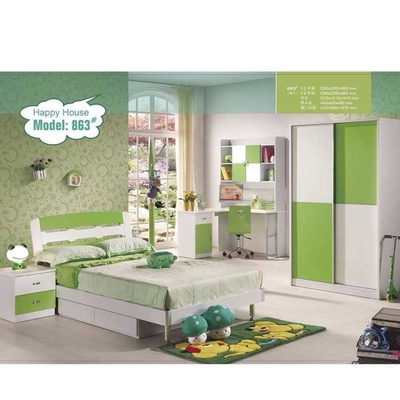 Bett der Cabrini-Grün-Kinderschlafzimmer-Satz-moderne Kinder der Möbel-960mm