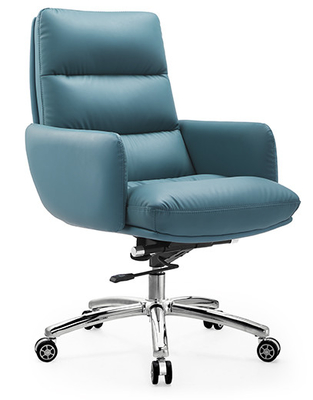 Ledernes Schwenker-Büro-moderner ergonomischer Stuhl Soem-PUs mit Rädern 13.5KG
