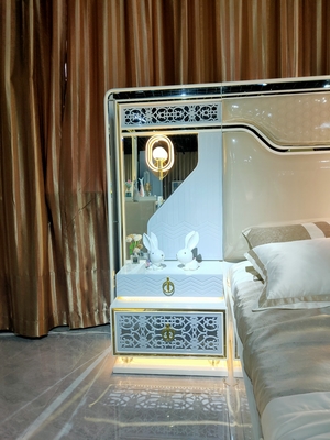 Möbel-Eiche Grey White Sets Full Size Aufbereiter-König-Bed Bedroom Sets