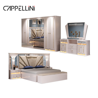 Modernes Design Holzrahmen Doppel King Size Luxus Bett Set Zuhause Klassiker Luxus Holz Mdf Voll Schlafzimmer Sets Möbel