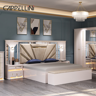 Modernes Design Holzrahmen Doppel King Size Luxus Bett Set Zuhause Klassiker Luxus Holz Mdf Voll Schlafzimmer Sets Möbel