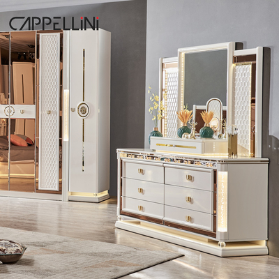 Luxus Royal Modern Holzrahmen Doppel King Size Bett Leder Kopfteil Zuhause Klassiker Königin Holz Vollzimmermöbel