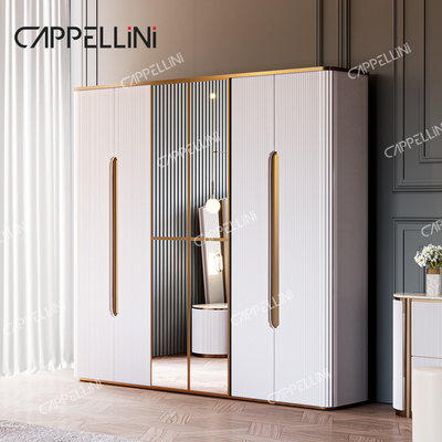 Moderne Villa Weiß Holz King Size Schlafzimmer Set Zuhause Doppel Queen Luxus Holz Vollzimmer Möbel Set