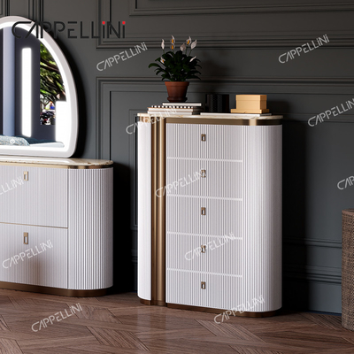 Moderne Villa Weiß Holz King Size Schlafzimmer Set Zuhause Doppel Queen Luxus Holz Vollzimmer Möbel Set