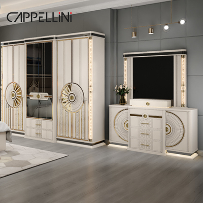 Moderne Luxus Holz King Size Lederbett Set Doppel Master Room Home Queen Full Mdf Holz Schlafzimmermöbel Set