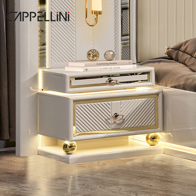 Luxus Holzrahmen Königsgroß Leder Schlafzimmer Set Doppelzimmer Königin Holz Modernes Vollzimmermöbel Set