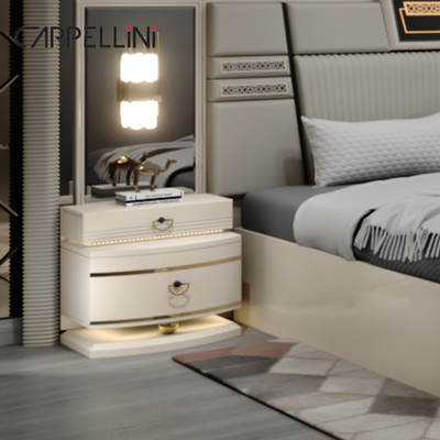 Zeitgenössische Klassiker Kingsize Lederbett Set Doppel Queen Royal Luxus Moderne Holz Mdf Vollzimmer Sets Möbel