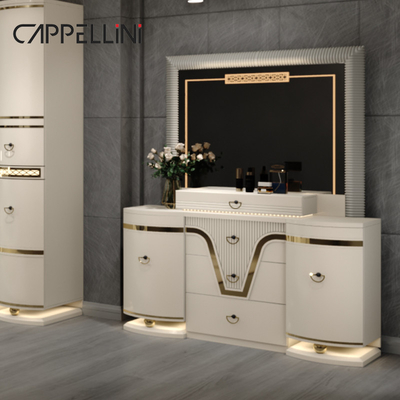Zeitgenössische Klassiker Kingsize Lederbett Set Doppel Queen Royal Luxus Moderne Holz Mdf Vollzimmer Sets Möbel