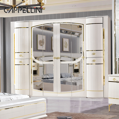 Weißes Zuhause Holz Leder Königin Bett Set Villa Meisterzimmer Holz König Größe Mdf Modern Luxus Voll Schlafzimmer Sets Möbel