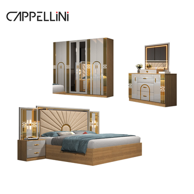 Großhandel Home Master Room King Größe Doppelbett Modern Luxus Leder Holz Mdf Full Queen Billiges Schlafzimmermöbel-Set