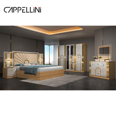 Großhandel Home Master Room King Größe Doppelbett Modern Luxus Leder Holz Mdf Full Queen Billiges Schlafzimmermöbel-Set