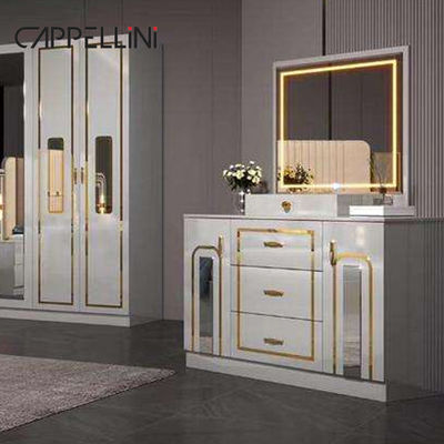 Billiges modernes Lederkopfhörer Schlafzimmer Queen Size Wohnung Doppelzimmer Holz Full King Schlafzimmer Möbel Set