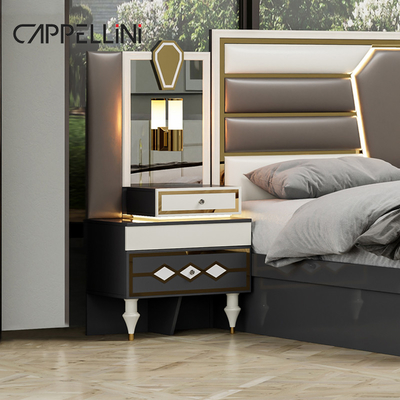 Holz Modernes Doppelleder Kingsize-Bett Set Wohnmöbel Modulares Holz Queen Full Luxus Schlafzimmer Set Möbel