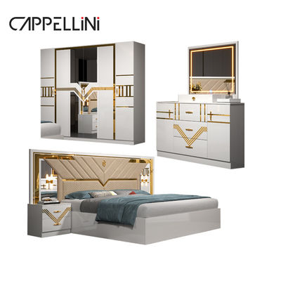 Foshan Großhandel Full Set King Size Leder Schlafzimmer Doppel Holz Haus Billig Königin Moderne Luxus Schlafzimmer Sets Möbel