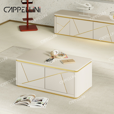 Moderner Luxus Holztv-Schrank und Couchtisch Set Wohnzimmer Möbel Holztv-Stand mit Aufbewahrung