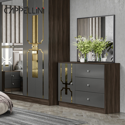 Foshan Großhandel Preis King Größe Holz Leder Schlafzimmer Zuhause Moderne Luxus Billig Full Mdf Schlafzimmermöbel Set