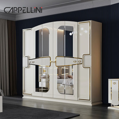 Großhandel Preis King Size Doppellederbett Suite Master Room Home Weiß Holz Mdf Luxus Schlafzimmermöbel Set