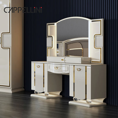 Großhandel Preis King Size Doppellederbett Suite Master Room Home Weiß Holz Mdf Luxus Schlafzimmermöbel Set