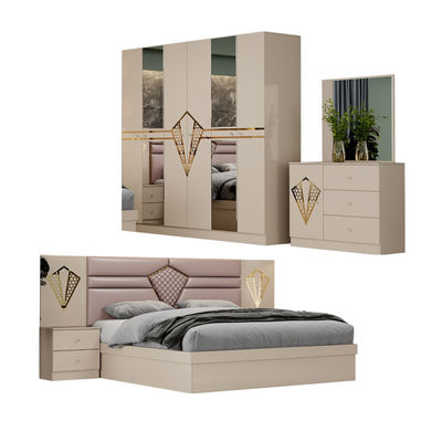 Billig Hochwertiges Meisterzimmer Holzrahmen Doppelbett Set Zuhause Modernes Luxus komplettes Holz Kingsize Schlafzimmer Set Möbel