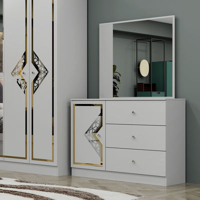 Hochwertiges Holzrahmen modernes Kingsize Doppelbett Home Suite Queen Full Luxus Türkisches Holz Schlafzimmermöbel-Set