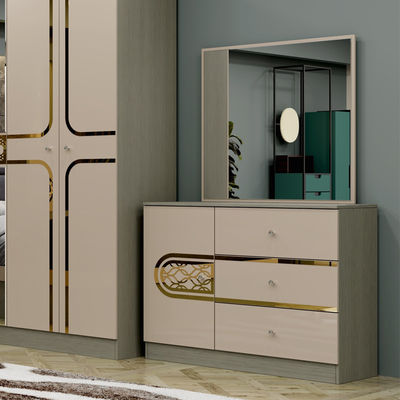 Billig Großhandel Türkischer Stil Holz Kingsize Bett Hotel Doppelholzrahmen Haus Modern Luxus Vollzimmermöbel Set