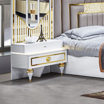 Großhandel Hochwertige moderne Holzrahmen Doppelbett Zuhause Meisterzimmer King Size Luxus türkisches Schlafzimmermöbel Set