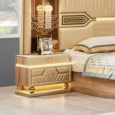 2025 New Modern Design King Size Doppellederbett Suite Meisterzimmer Volles Set Luxus Holz 5 Stück Hausmöbel Schlafzimmer Sets