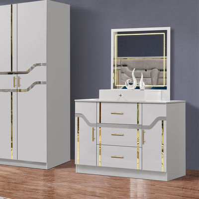 Billig Großhandel Einfacher Holzrahmen Königsgroß Doppelbett Wohnung Holz moderner Luxus Türkischer Full-Bedroom-Möbel Set