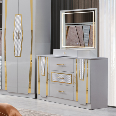 Foshan Großhandel Holzrahmen Doppelleder König Größe Schlafzimmer Home Suite Holz Königin Full Billig modern Luxus Schlafzimmermöbel Set