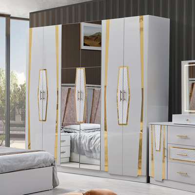 Foshan Großhandel Holzrahmen Doppelleder König Größe Schlafzimmer Home Suite Holz Königin Full Billig modern Luxus Schlafzimmermöbel Set