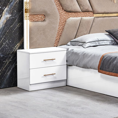 Türkischer Luxus-Stil Holzrahmen King Size Bett Set Led Kopfbrett Moderne Klassiker Vollhaus Holz Schlafzimmer Sets Möbel