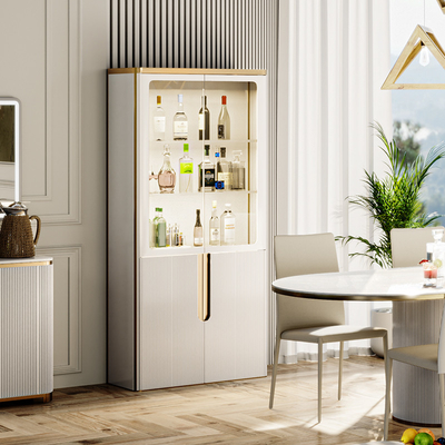 Modernes Design Weißes Großes Holz Esstisch und Stuhl Set 4 Sitzplätze Wohnmöbel Marmor Schiefer Esstisch für 6 Personen