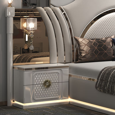 High Quality Modern Luxury Bedroom Sets Furniture Leather Double Bed Room Home Wooden Frame Full king Size Bedroom Furniture Set