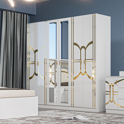 Chambre a Coucher Komplett modernes Schlafzimmer Set König Größe Schlafzimmer Doppel Holzrahmen Home Full Luxus Schlafzimmer Möbel Set