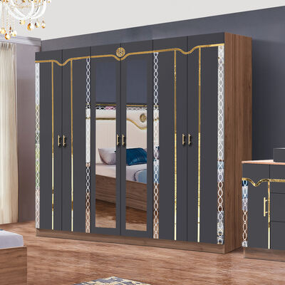China Großhandel Billiges Holz MDF King Size Bett Set 5 Stück Doppelzimmer Modernes Luxus Holzrahmen Schlafzimmer Set Möbel