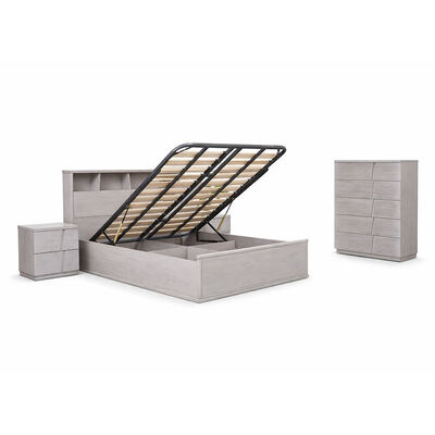 Modernes Komplett-Schlafzimmer-Set Master-Zimmer King-Größe Doppelbett Hotel-Haus-Speicher Massivholzrahmen Luxus-Schlafzimmermöbel-Set