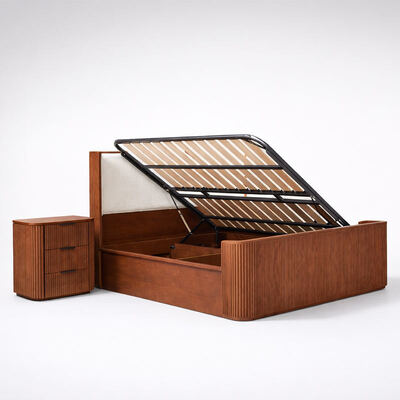 Modernes Massivholz Kingsize Schlafzimmer Set Doppelbett Hauptschlafzimmer Home Storage Holzrahmen Komplett Luxus Schlafzimmermöbel Set