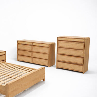 American Classic Massivholz Komplett Schlafzimmer Set King Size Bett Doppelzimmer Modern Luxus Holz Schlafzimmer Möbel Set