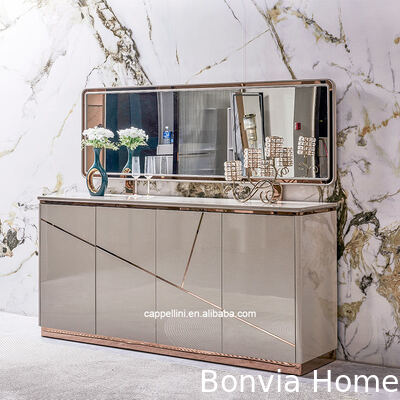 Großhandel Komplett moderner Luxus-Esszimmer-Sets Wohnmöbel Lagerung Einfaches Holz 6-Sitzer Esstisch und Stühle Set