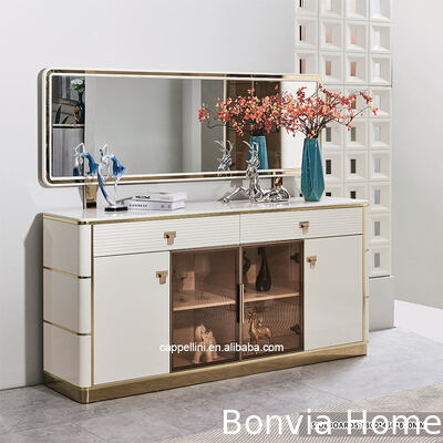 Weißes modernes Luxus Esstischset 6 Sitzplätze Holz Esszimmermöbel komplettes Zuhause Holzrahmen Esstischset 4 Stühle