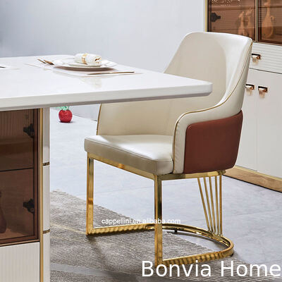 Weißes modernes Luxus Esstischset 6 Sitzplätze Holz Esszimmermöbel komplettes Zuhause Holzrahmen Esstischset 4 Stühle