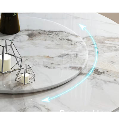 Italienische hochwertige Esszimmermöbel, langer Schiefer-Esstisch und Stuhl-Set mit Stahlbeinen für 4-6 Personen